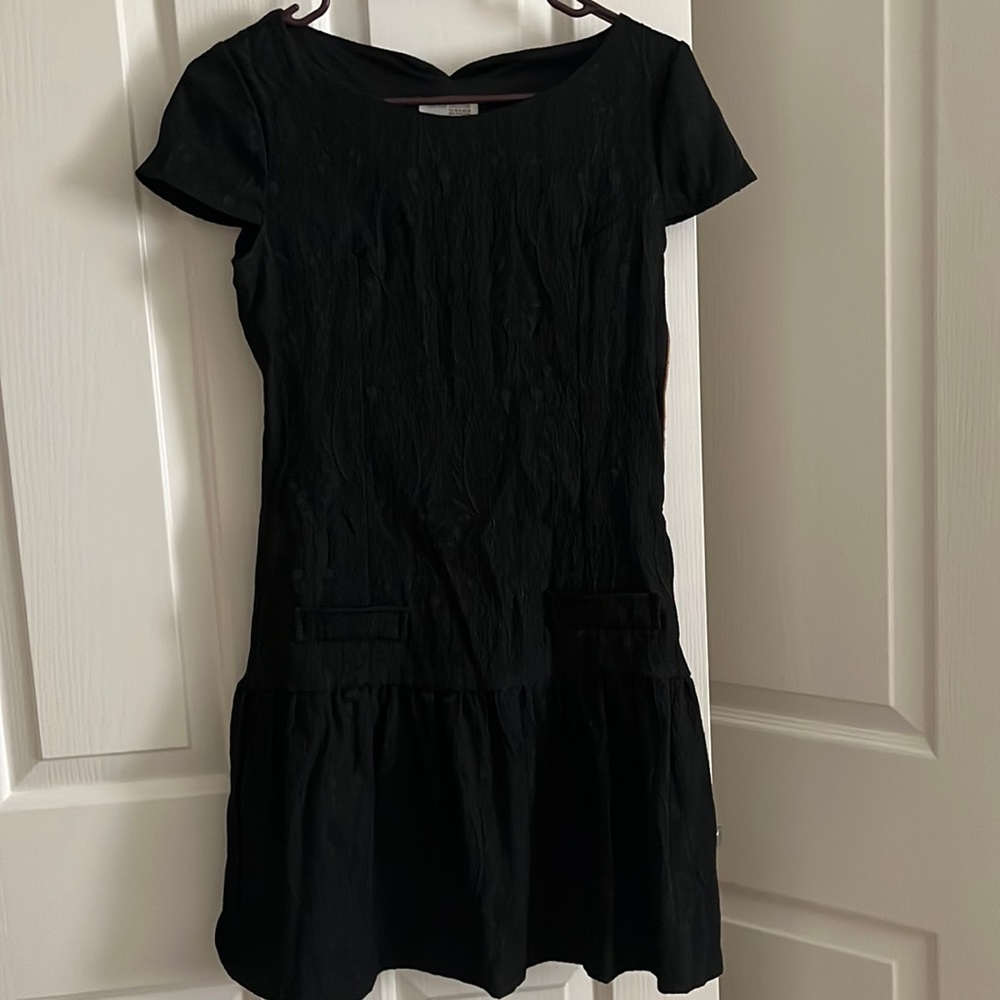 Zara jacquard black mini dress. Amazing details. Size medium. Worn once